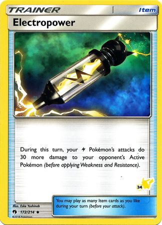 Electropower (172/214) (Pikachu Stamp #34) [Battle Academy 2020] | Cracking-Singles