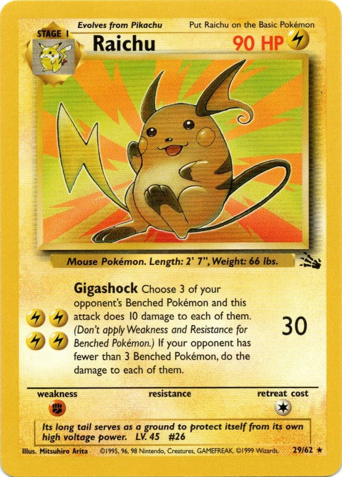 Raichu (29/62) [Fossil Unlimited] | Cracking-Singles