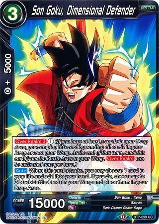 Son Goku, Dimensional Defender [BT7-099] | Cracking-Singles