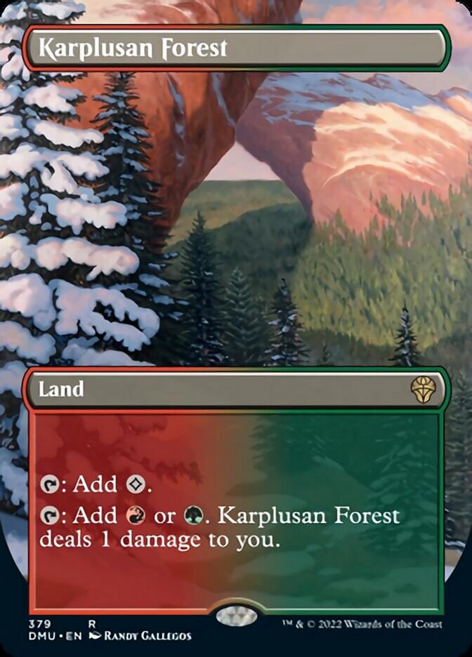 Karplusan Forest (Borderless Alternate Art) [Dominaria United] | Cracking-Singles