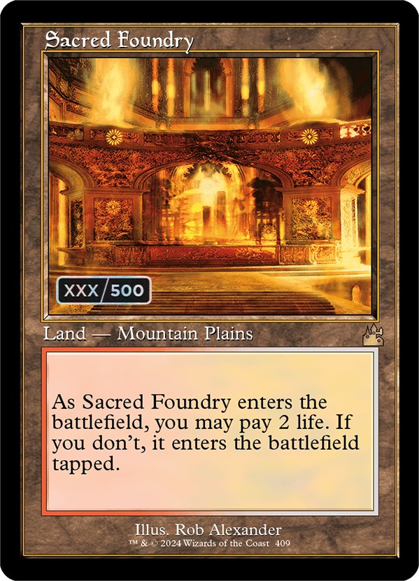 Sacred Foundry (Retro) (Serialized) [Ravnica Remastered] | Cracking-Singles