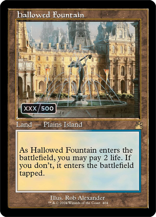 Hallowed Fountain (Retro) (Serialized) [Ravnica Remastered] | Cracking-Singles