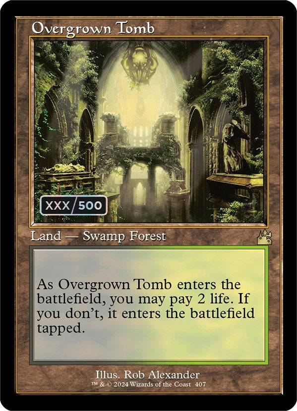 Overgrown Tomb (Retro) (Serialized) [Ravnica Remastered] | Cracking-Singles