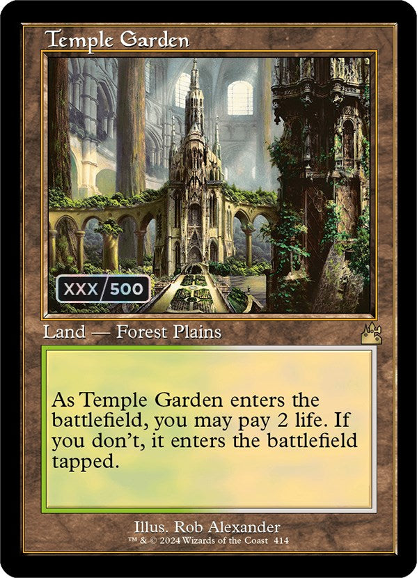 Temple Garden (Retro) (Serialized) [Ravnica Remastered] | Cracking-Singles