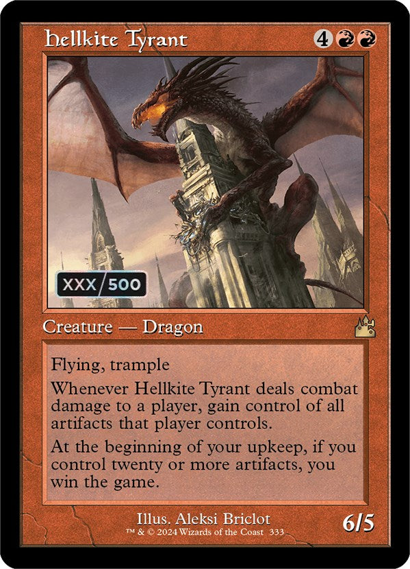 Hellkite Tyrant (Retro) (Serialized) [Ravnica Remastered] | Cracking-Singles