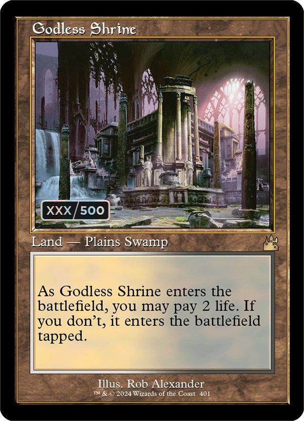 Godless Shrine (Retro) (Serialized) [Ravnica Remastered] | Cracking-Singles