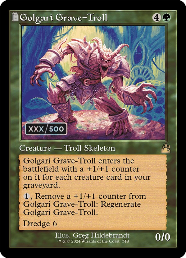 Golgari Grave-Troll (Retro) (Serialized) [Ravnica Remastered] | Cracking-Singles