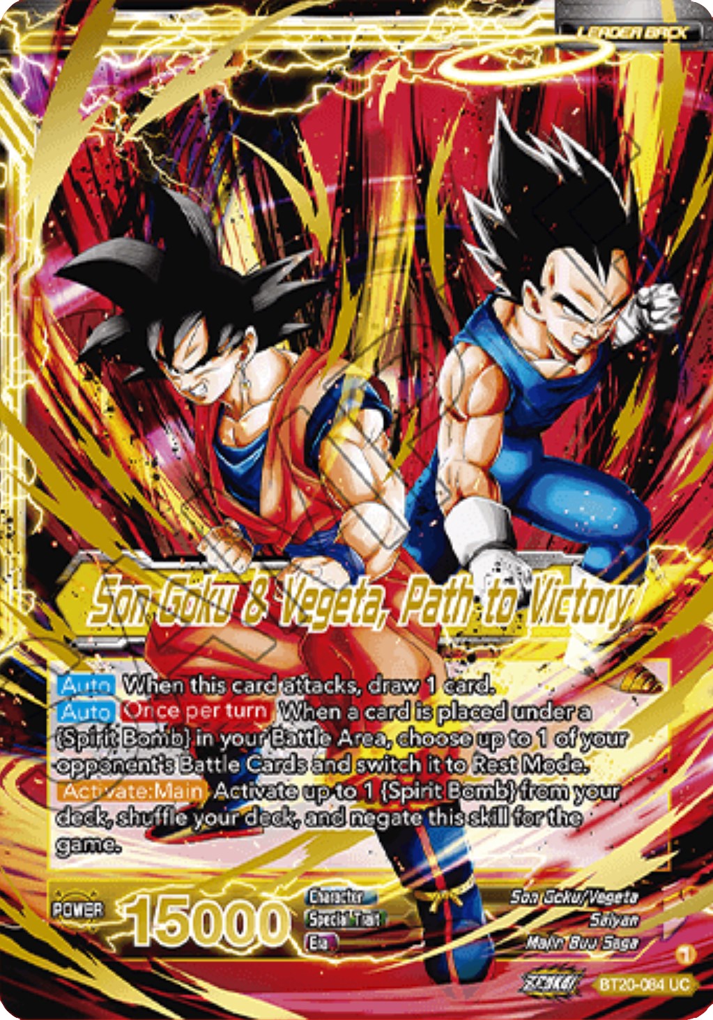 SS Vegito // Son Goku & Vegeta, Path to Victory (Giant Card) (BT20-084) [Oversized Cards] | Cracking-Singles