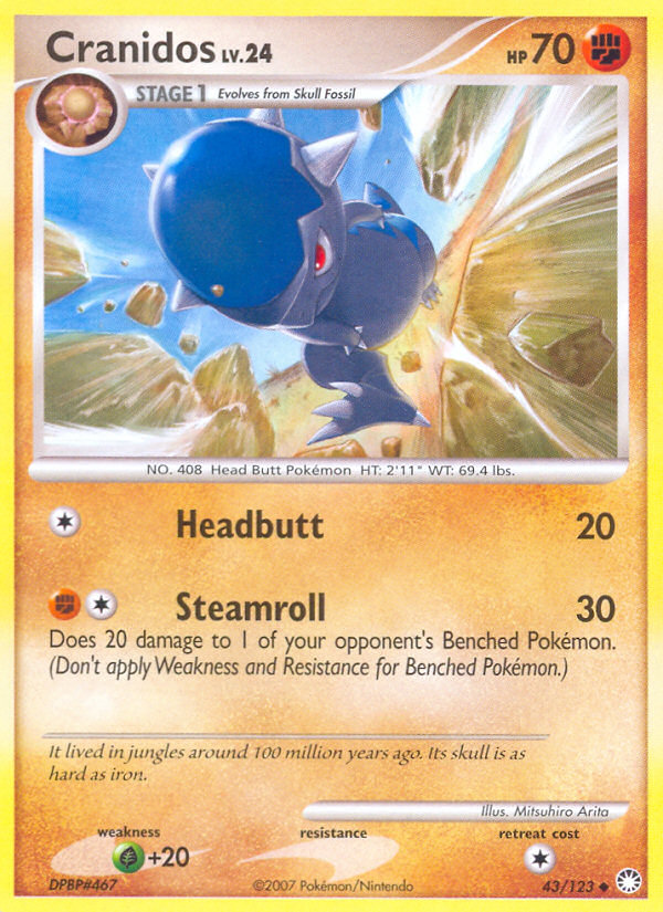 Cranidos (43/123) [Diamond & Pearl: Mysterious Treasures] | Cracking-Singles