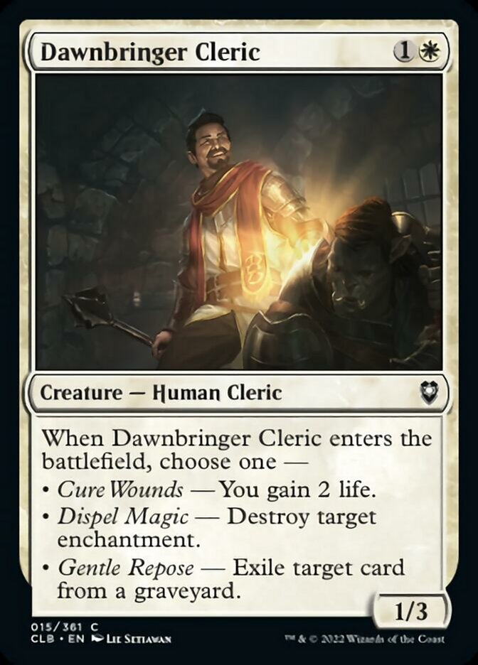 Dawnbringer Cleric [Commander Legends: Battle for Baldur's Gate] | Cracking-Singles