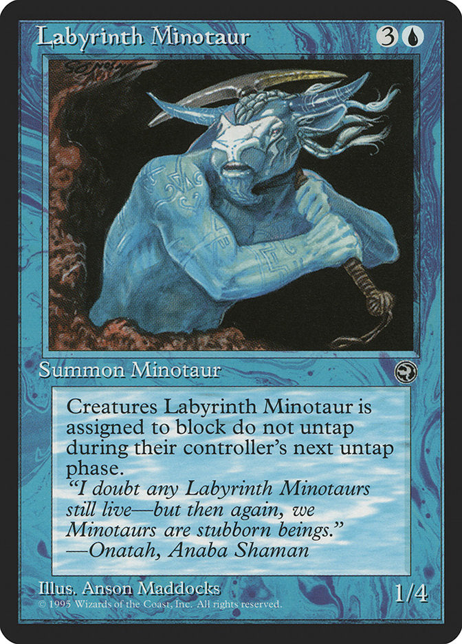 Labyrinth Minotaur (Onatah Flavor Text) [Homelands] | Cracking-Singles