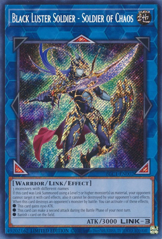 Black Luster Soldier - Soldier of Chaos [BLC1-EN002] Secret Rare | Cracking-Singles