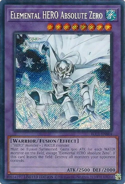 Elemental HERO Absolute Zero [BLC1-EN004] Secret Rare | Cracking-Singles