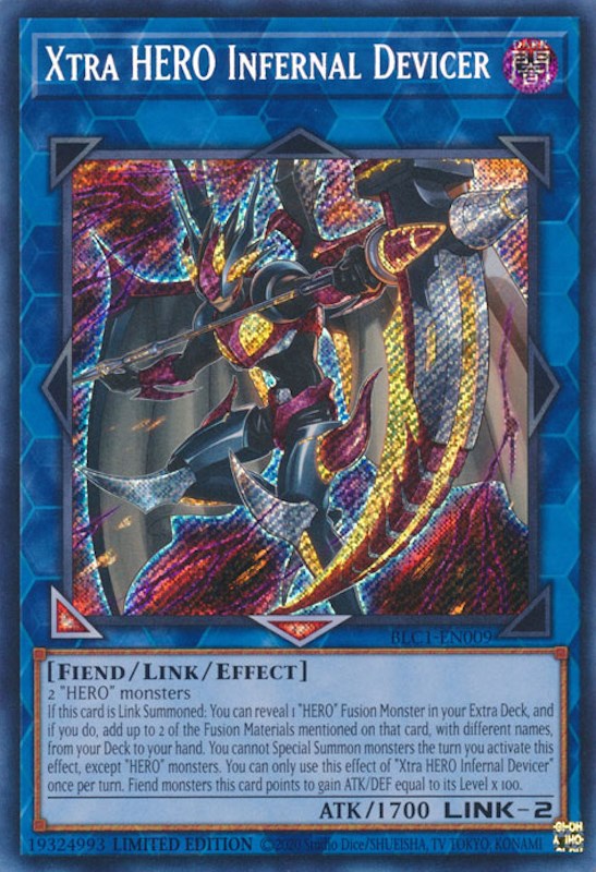 Xtra HERO Infernal Devicer [BLC1-EN009] Secret Rare | Cracking-Singles