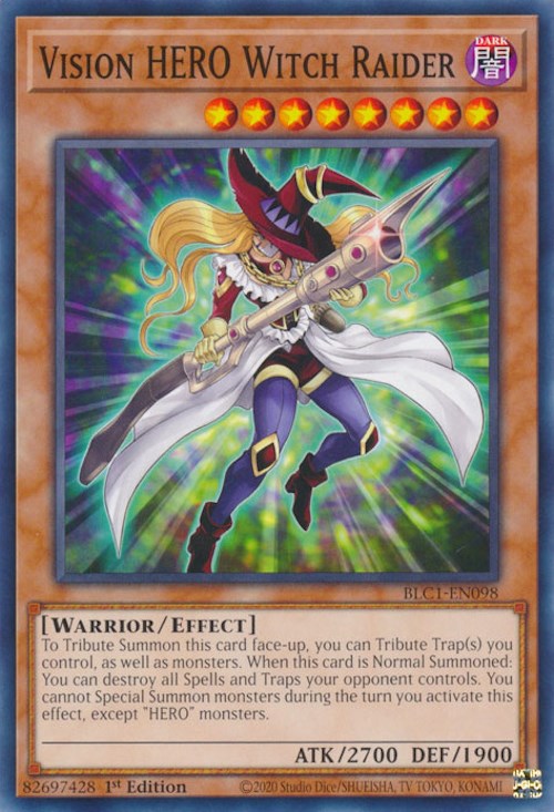 Vision HERO Witch Raider [BLC1-EN098] Common | Cracking-Singles