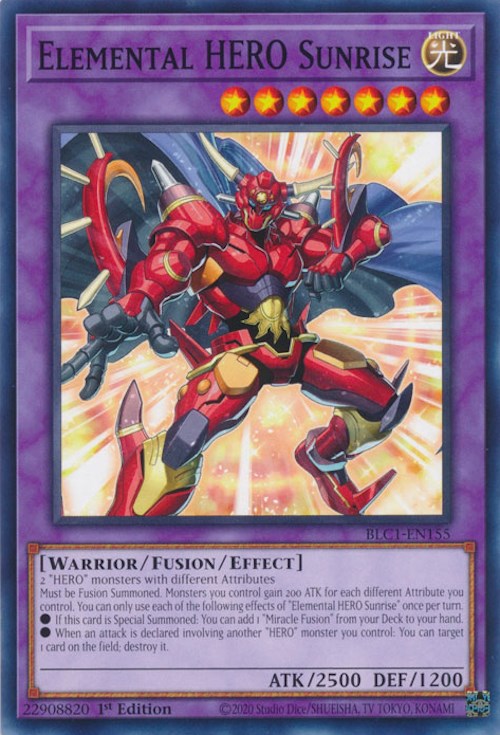 Elemental HERO Sunrise [BLC1-EN155] Common | Cracking-Singles