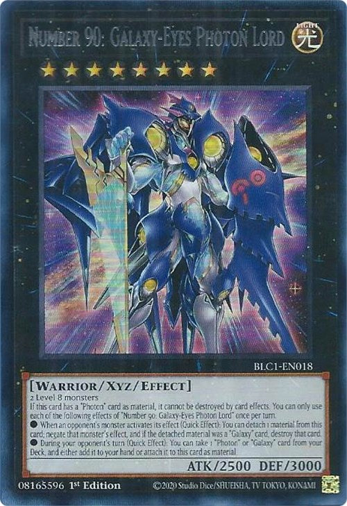 Number 90: Galaxy-Eyes Photon Lord (Silver) [BLC1-EN018] Ultra Rare | Cracking-Singles