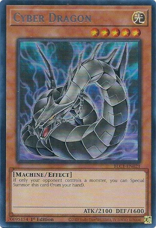 Cyber Dragon (Alternate Art) (Silver) [BLC1-EN021] Ultra Rare | Cracking-Singles