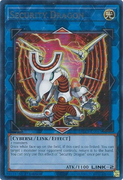 Security Dragon (Silver) [BLC1-EN043] Ultra Rare | Cracking-Singles