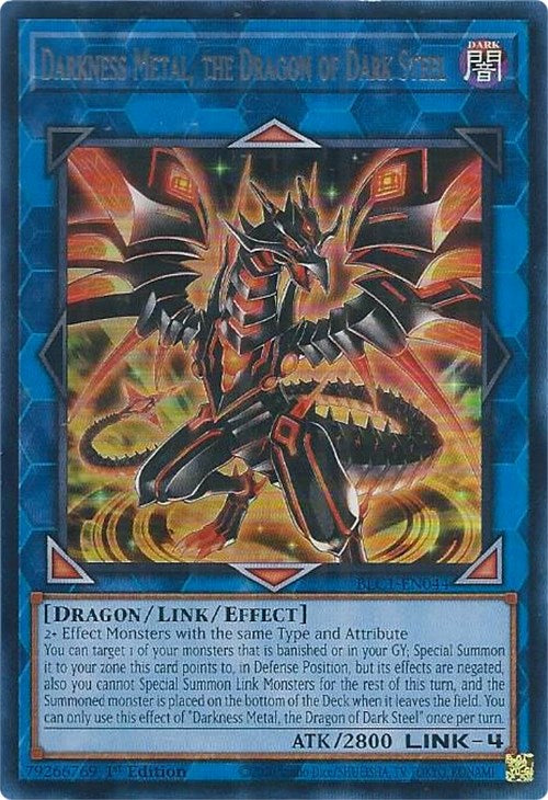 Darkness Metal, the Dragon of Dark Steel (Silver) [BLC1-EN044] Ultra Rare | Cracking-Singles