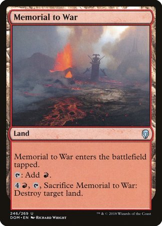 Memorial to War [Dominaria] | Cracking-Singles