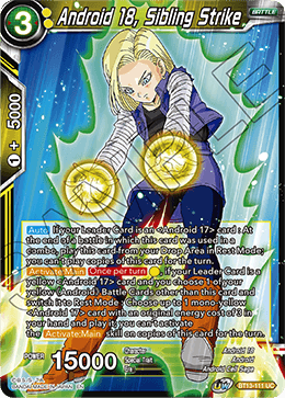 Android 18, Sibling Strike (Uncommon) [BT13-111] | Cracking-Singles