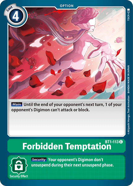 Forbidden Temptation [BT1-113] [Release Special Booster Ver.1.0] | Cracking-Singles