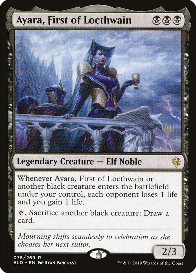 Ayara, First of Locthwain (Promo Pack) [Throne of Eldraine Promos] | Cracking-Singles