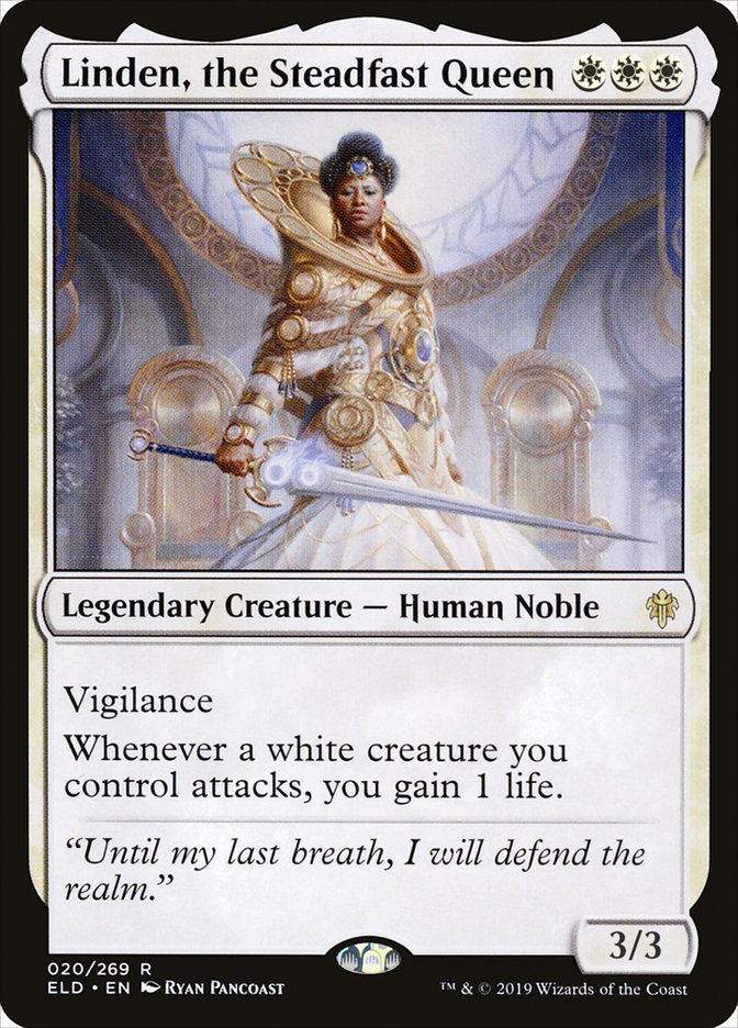 Linden, the Steadfast Queen [Throne of Eldraine] | Cracking-Singles