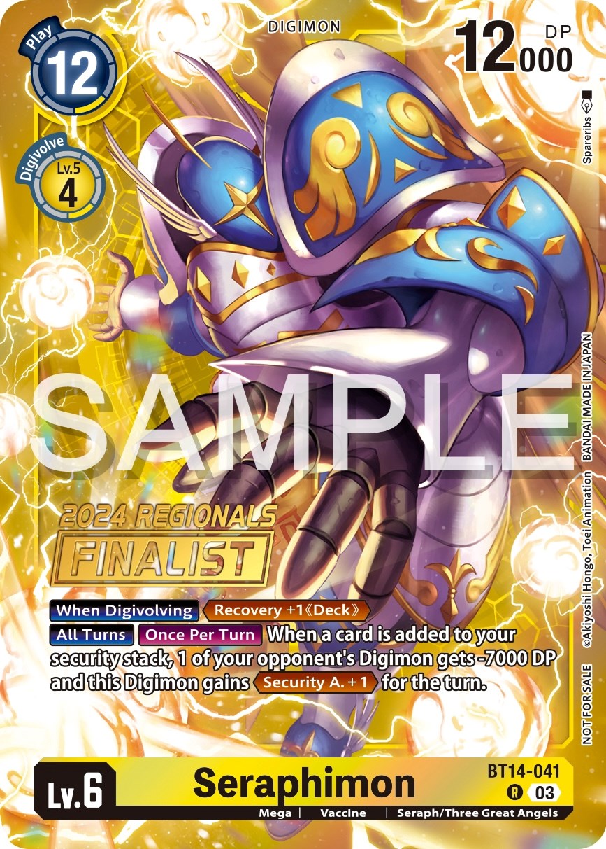 Seraphimon [BT14-041] (2024 Regionals Finalist) [Blast Ace Promos] | Cracking-Singles