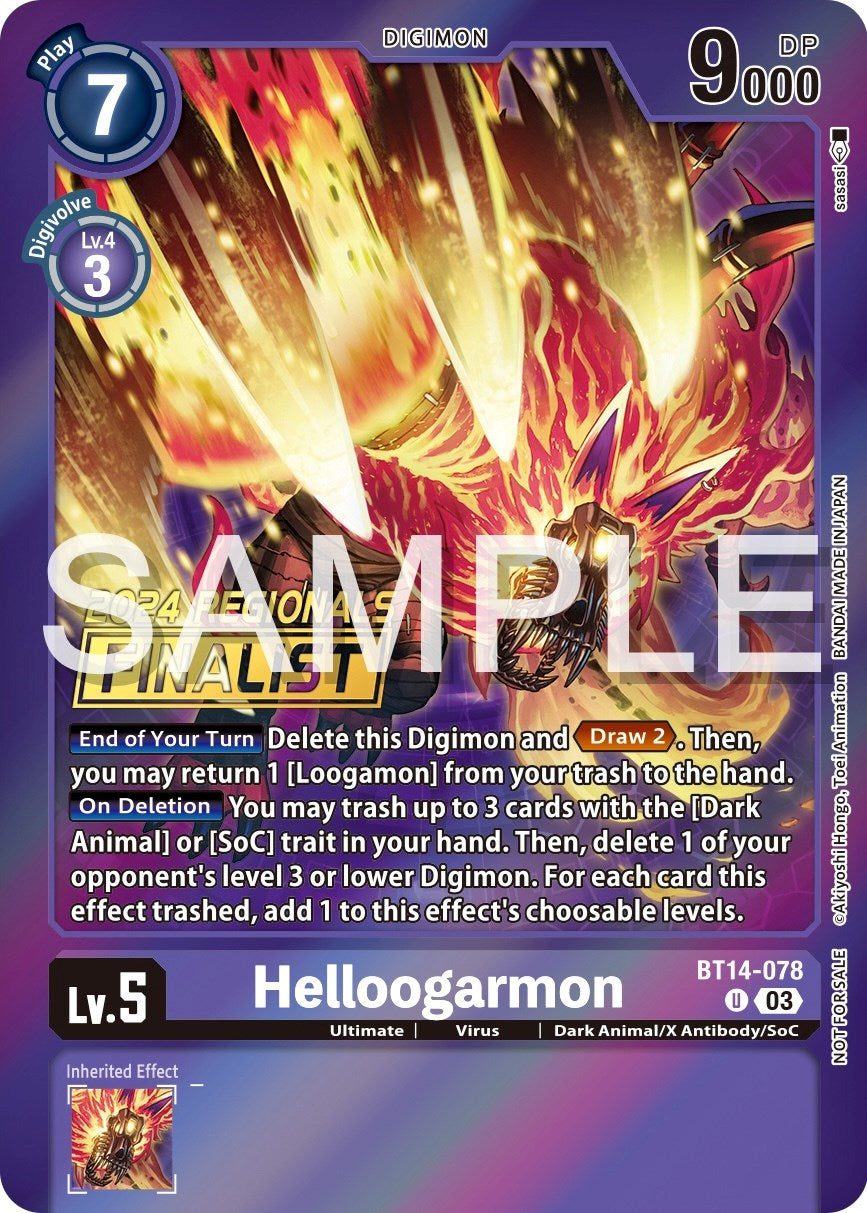 Helloogarmon [BT14-078] (2024 Regionals Finalist) [Blast Ace Promos] | Cracking-Singles