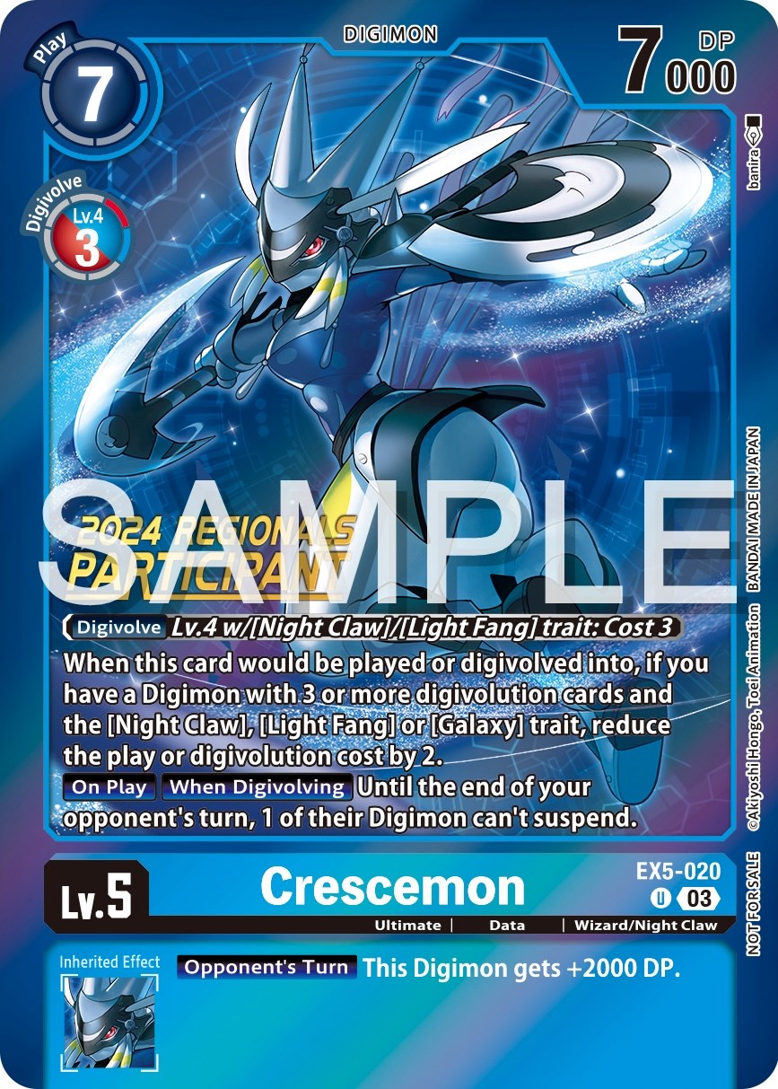 Crescemon [EX5-020] (2024 Regionals Participant) [Animal Colosseum Promos] | Cracking-Singles