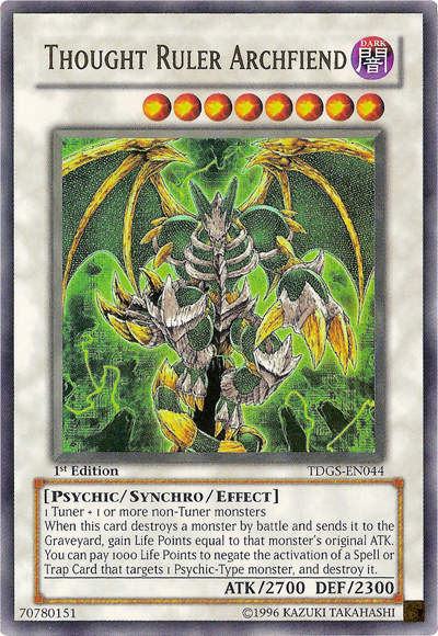 Thought Ruler Archfiend [TDGS-EN044] Ultra Rare | Cracking-Singles