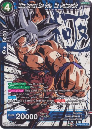 Ultra Instinct Son Goku, the Unstoppable (Alternate Art) [DB1-021] | Cracking-Singles