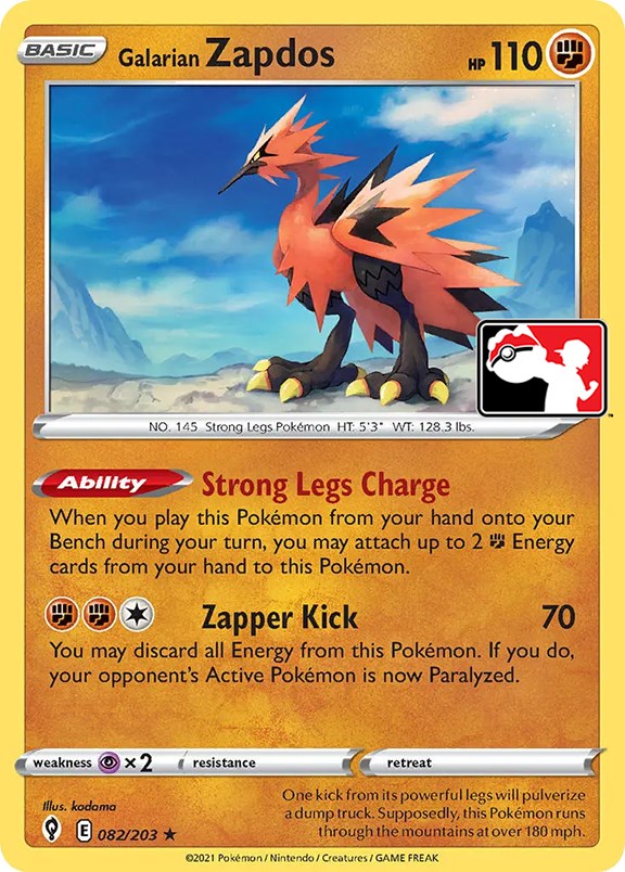 Galarian Zapdos (082/203) [Prize Pack Series One] | Cracking-Singles