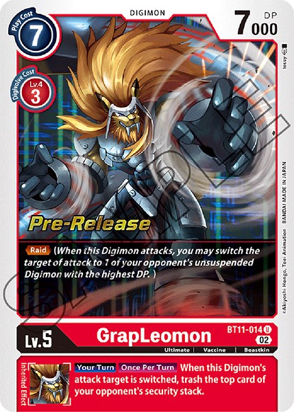 GrapLeomon [BT11-014] [Dimensional Phase Pre-Release Promos] | Cracking-Singles