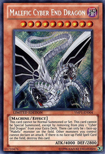 Malefic Cyber End Dragon [YMP1-EN004] Secret Rare | Cracking-Singles