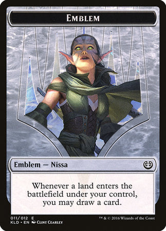 Emblem - Nissa, Vital Force [Kaladesh Tokens] | Cracking-Singles