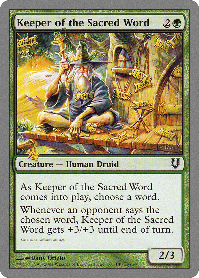 Keeper of the Sacred Word [Unhinged] | Cracking-Singles