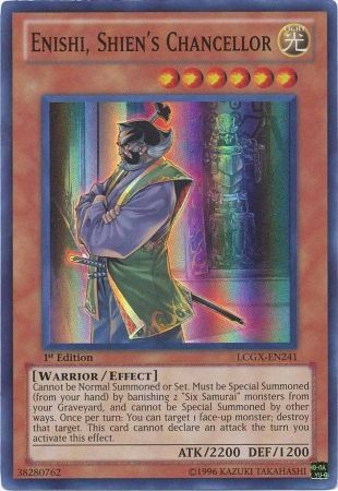 Enishi, Shien's Chancellor [LCGX-EN241] Super Rare | Cracking-Singles