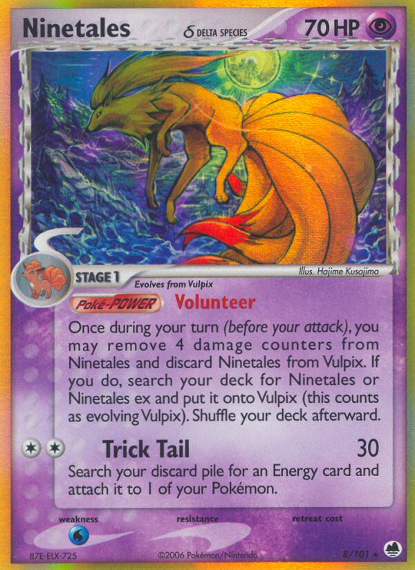 Ninetales (8/101) (Delta Species) [EX: Dragon Frontiers] | Cracking-Singles