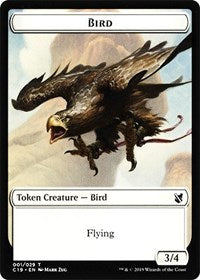 Bird (001) // Sculpture Double-sided Token [Commander 2019 Tokens] | Cracking-Singles