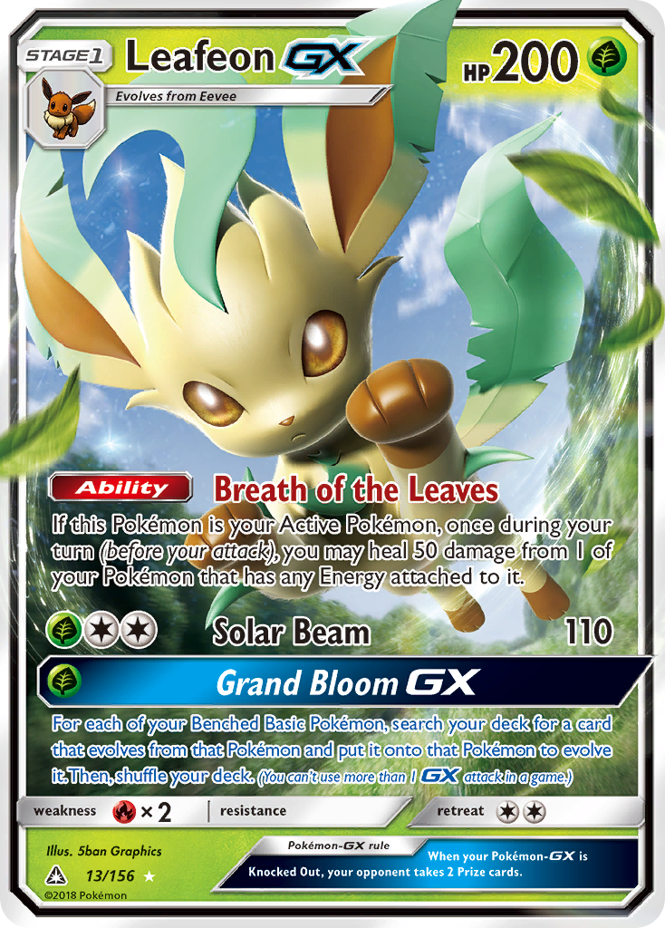 Leafeon GX (13/156) [Sun & Moon: Ultra Prism] | Cracking-Singles