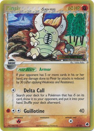 Pinsir (9/101) (Delta Species) (Stamped) [EX: Dragon Frontiers] | Cracking-Singles