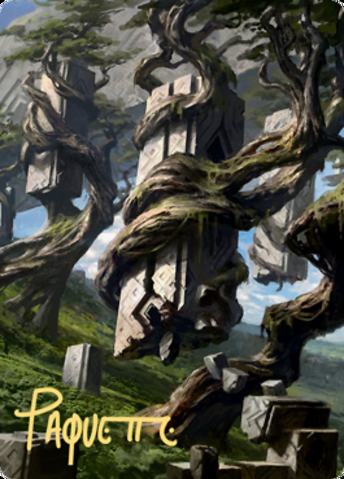 Forest 2 Art Card (Gold-Stamped Signature) [Zendikar Rising Art Series] | Cracking-Singles