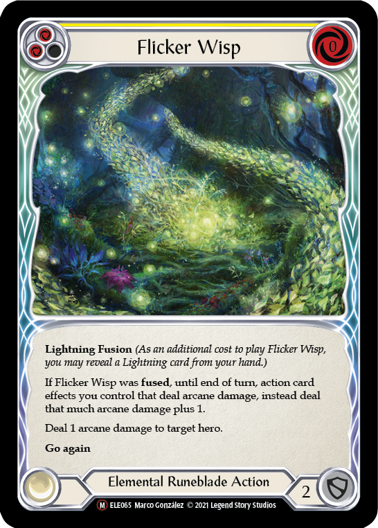 Flicker Wisp [U-ELE065] Unlimited Rainbow Foil | Cracking-Singles