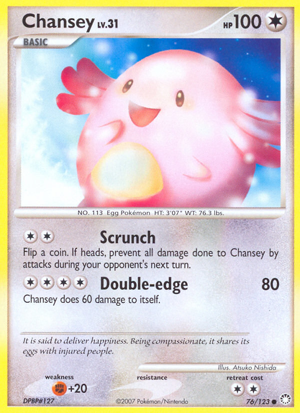 Chansey (76/123) [Diamond & Pearl: Mysterious Treasures] | Cracking-Singles