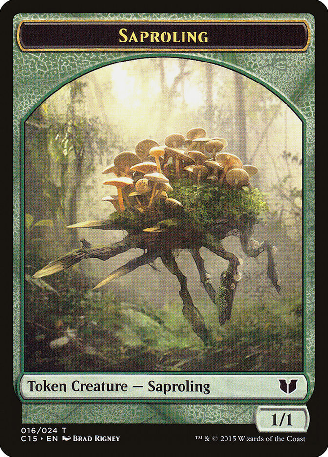 Snake (021) // Saproling Double-Sided Token [Commander 2015 Tokens] | Cracking-Singles