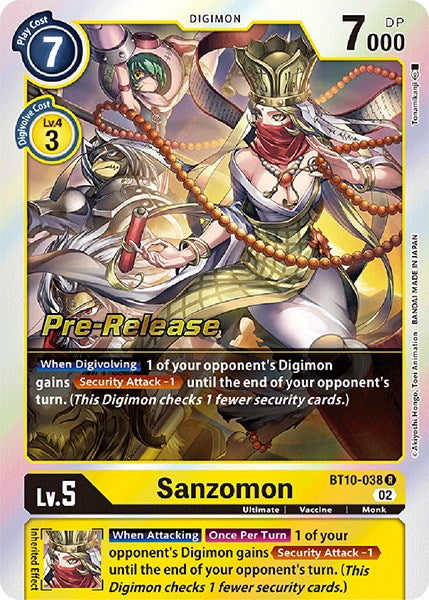 Sanzomon [BT10-038] [Xros Encounter Pre-Release Cards] | Cracking-Singles