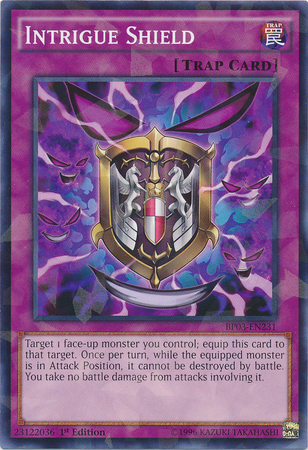 Intrigue Shield [BP03-EN231] Shatterfoil Rare | Cracking-Singles